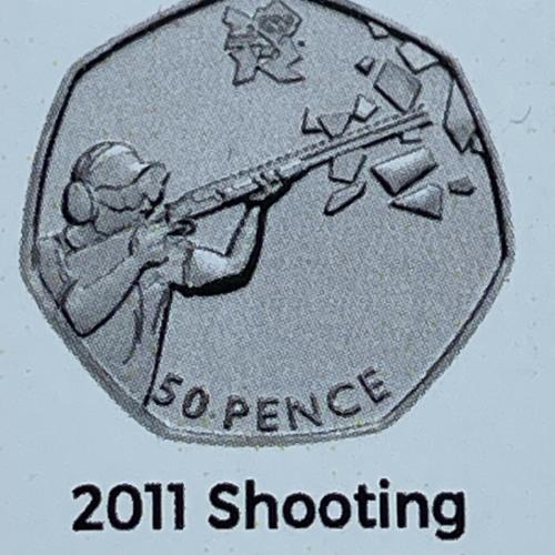 2011 Shooting Olympic Coin Insert Space Filler Place Holder Empty Pocket TGBCH
