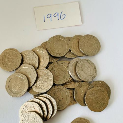 20p 1996 Circulated QE 2nd VAT Receipt Given