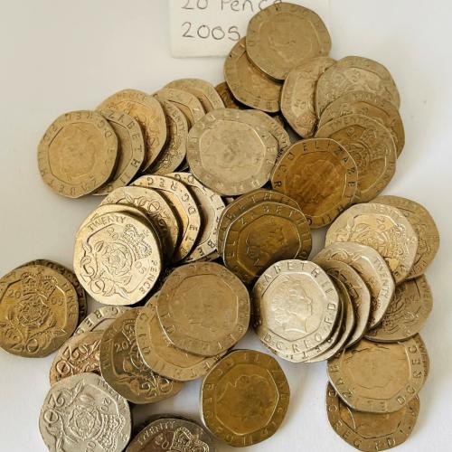 20p 2005 Circulated QE 2nd VAT Receipt Given