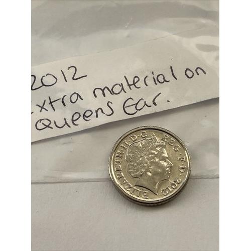 Error Extra Metal 5p Circulated Five Pence 2012 Queen Elizabeth 2nd Birth Year