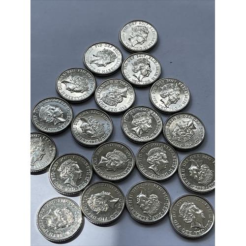 Error Faded Letters 5p Circulated Five Pence 2017 VAT  Bulk Multi Buy Discounts