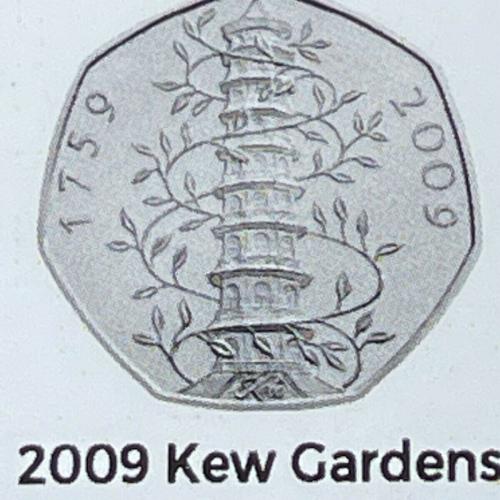 2009 Kew Gardens 50p Coin Insert Space Filler Place Holder Inc Mintage Circulate