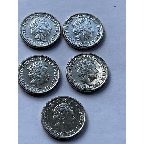 Error Faded Letters 5p Circulated Five Pence 2019 VAT  Bulk Multi Buy Discounts