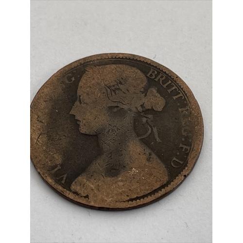 1864 Queen Victoria Bun Head Penny 1d History Coin Pre Decimal Victorian Poor