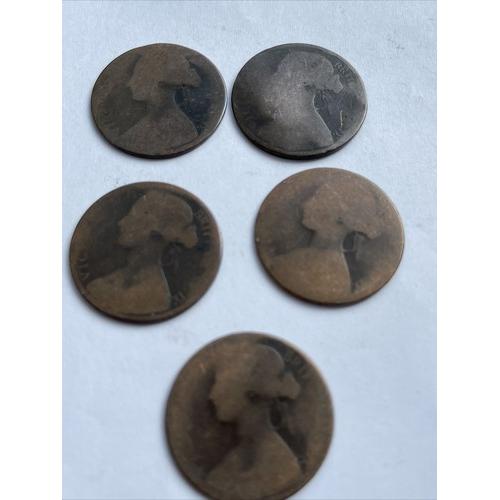 1872 Queen Victoria Bun Head Penny 1d History Coin Pre Decimal Victorian Poor