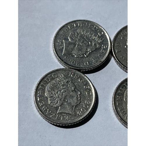 Error Faded Letters 5p Circulated Five Pence 2008 Dent Bulk Multi Buy Discounts