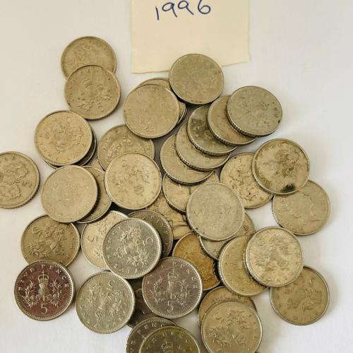 5p Circulated Five Pence 1996 VAT Receipt Given