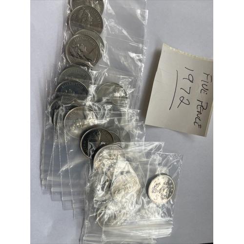 1972 Scotland Thistle 5p Five Pence Large Coin Uncirculated Rare NIFC QE2nd