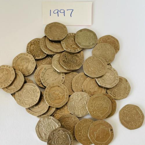 20p 1997 Circulated QE 2nd VAT Receipt Given
