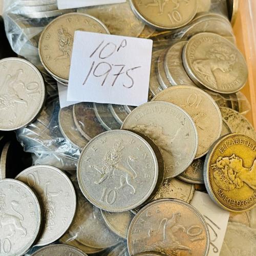 1976 Lion Passant Ten pence 10p Coins QE 2nd Good Condition VAT Receipt Given 