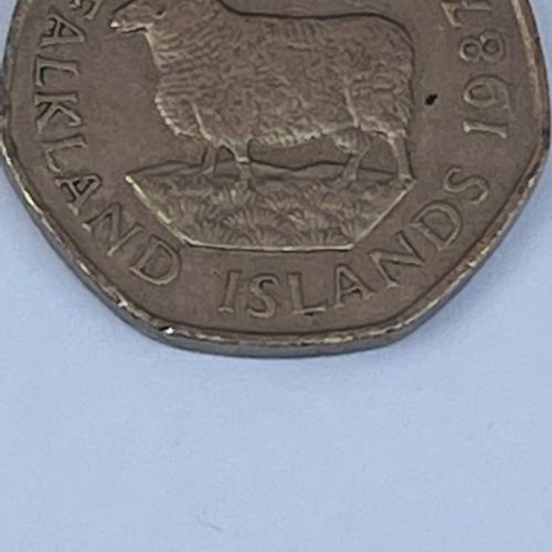 1987 Falkland Islands 20p Twenty Pence Romney Marsh Sheep Coins Good Condition