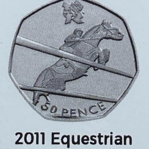 2011 Equestrian Show Jumping Olympic Coin Insert Space Fill Place Holder Empty