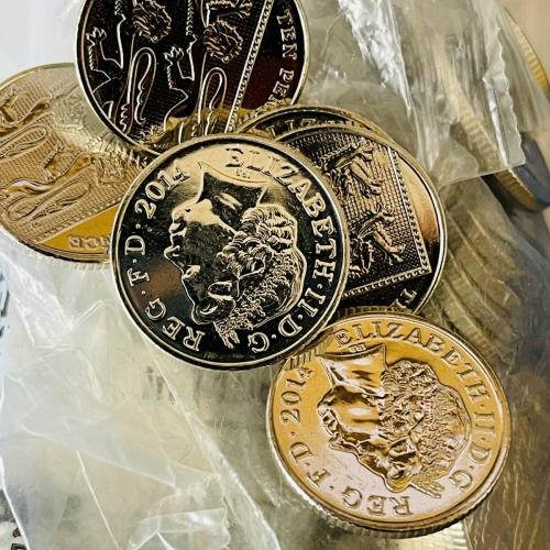 2014 Shield Ten pence 10p Coins QE 2nd Uncirculated Condition VAT Receipt Given