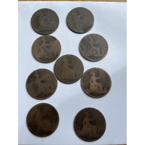 1863 Queen Victoria Bun Head Penny 1d History Coin Pre Decimal Victorian Poor