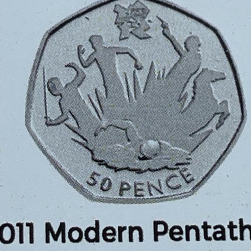 2011 Modern Pentathlon Olympic Coin Insert Space Fill Place Holder Empty Pocket