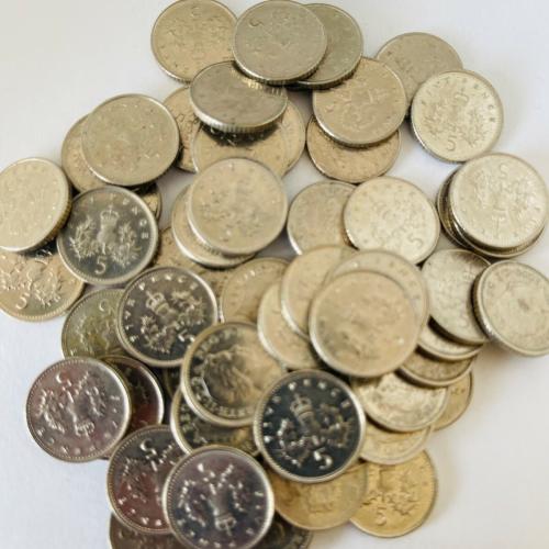 5p Circulated Five Pence 2002 VAT Receipt Given