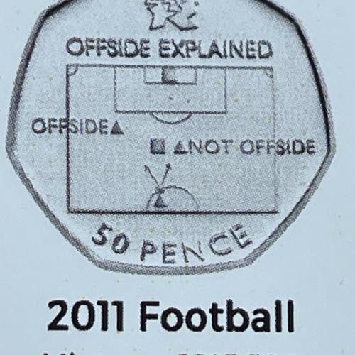2011 Football Olympic Coin Insert Space Filler Place Holder Empty Pocket TGBCH