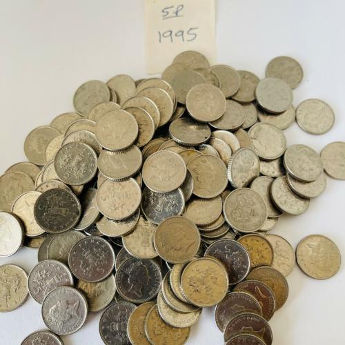 5p Circulated Five Pence 1995 VAT Receipt Given