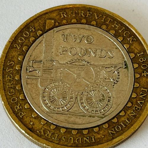 Trevithick Locomotive Invention Industry Progress £2 Coin Circulated Condition
