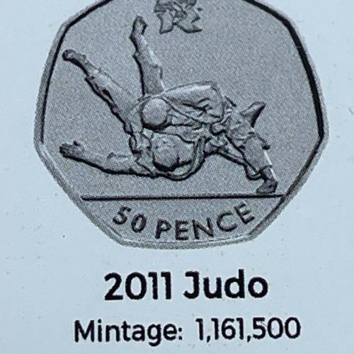 2011 Judo Olympic Coin Insert Space Filler Place Holder Your Empty Pocket TGBCH