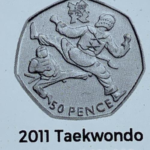 2011 Taekwondo Olympic Coin Insert Space Filler Place Holder Empty Pocket TGBCH