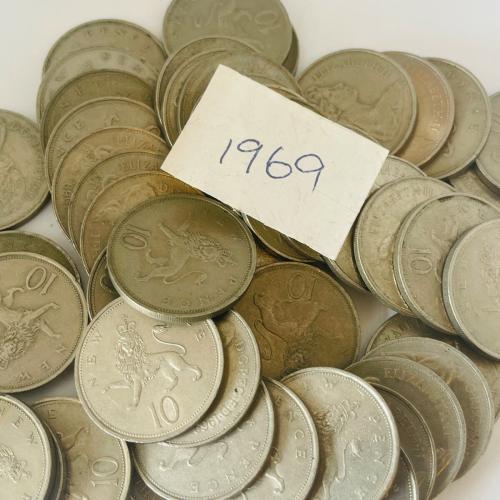 1969 Lion Passant Ten pence 10p Coins Uncirculated Condition VAT Receipt Given