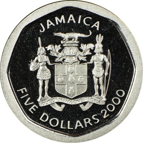 Jamaica 2017 Five Dollar $5 Coins Very Good Circulated Condition Queen Elizabeth