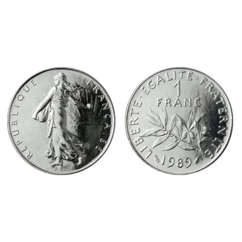 1966 France 1 Franc Circulated Condition Olive Branch VAT Receipt Given