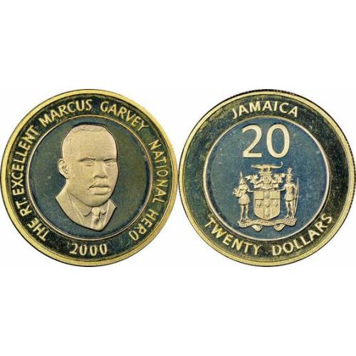 Jamaica 2017 Twenty Dollar $20 Coins Very Good Circulated Condition Queen