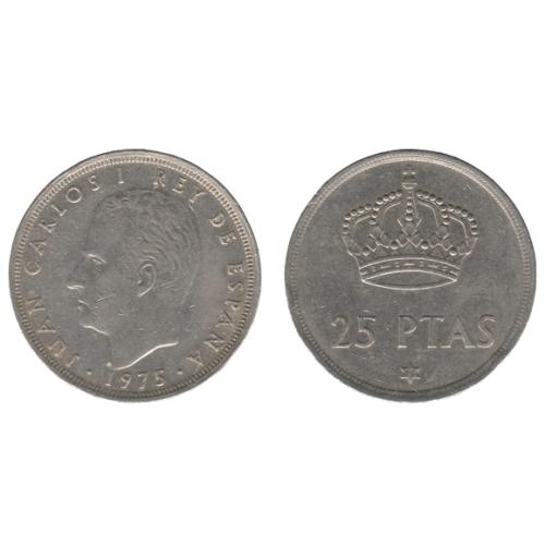 1983 Spanish 25 Pesetas Coin Spain Espana Juan Carlos Circulated Condition