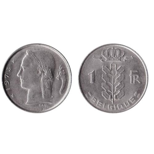 1956 Belgium 1 Franc Circulated Condition VAT Receipt Given