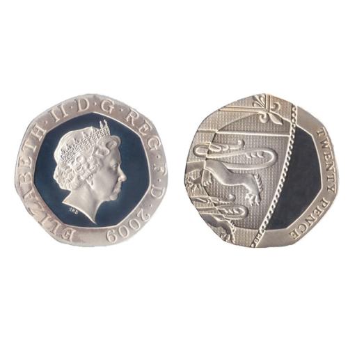 20p 2010 VGC QE 2nd Queen Elizabeth 2nd Shield Section Jubilee Death Memoriam