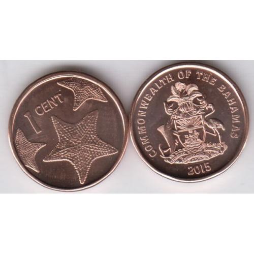 Bahamas 1c Cent Coin Date 2015 Circulated VAT Receipt Given