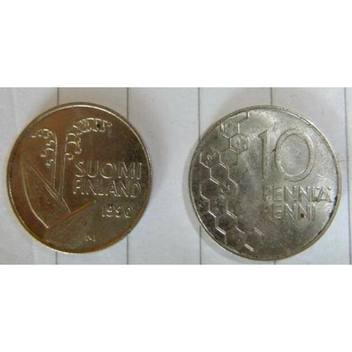 Finland 10 Pennia Ten 1994 Circulated Condition VAT Receipt Given