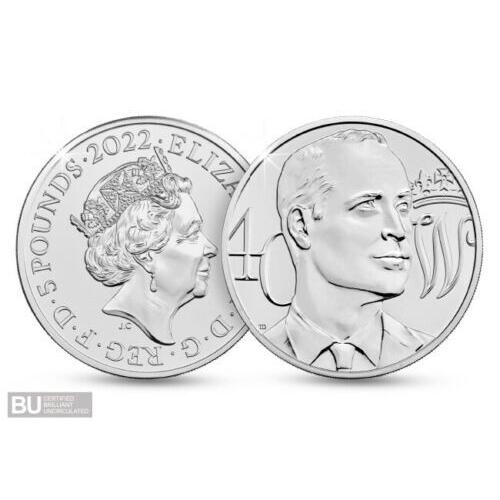 Prince William 40th Birthday Naked 2021 £5 Five Pounds Coin BU No Packaging