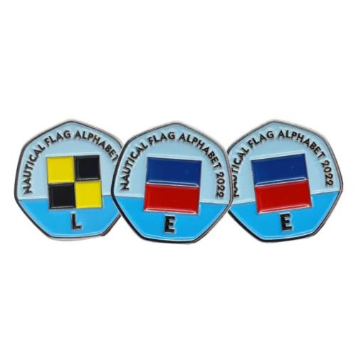 Lee - Nautical Flag Alphabet 2022 50p Shaped Coins TGBCH Limited Edition Rare