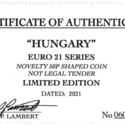 RARE ORIGINAL HUNGARY EURO 2021 SERIES WITH COA OF 100