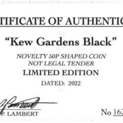 RARE ORIGINAL KEW GARDENS BLACK 2022 WITH COA OF 200