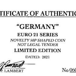 RARE ORIGINAL GERMANY EURO 2021 SERIES WITH COA OF 100