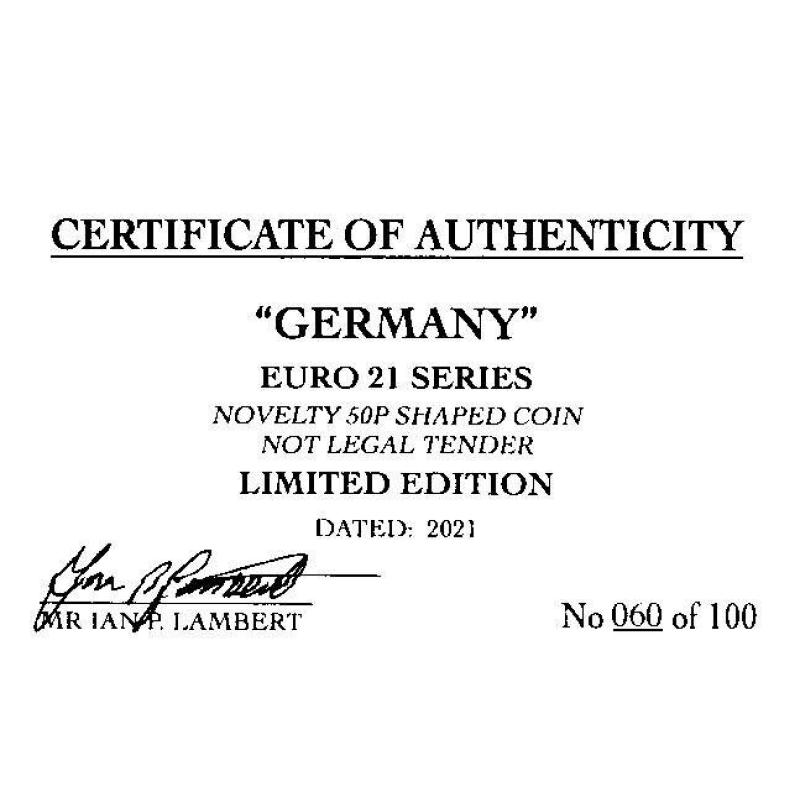 RARE ORIGINAL GERMANY EURO 2021 SERIES WITH COA OF 100