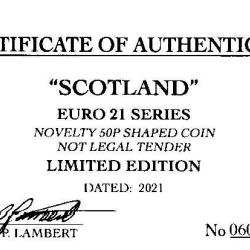 RARE ORIGINAL SCOTLAND EURO 2021 SERIES WITH COA OF 100