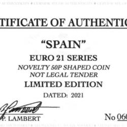 RARE ORIGINAL SPAIN EURO 2021 SERIES WITH COA OF 100