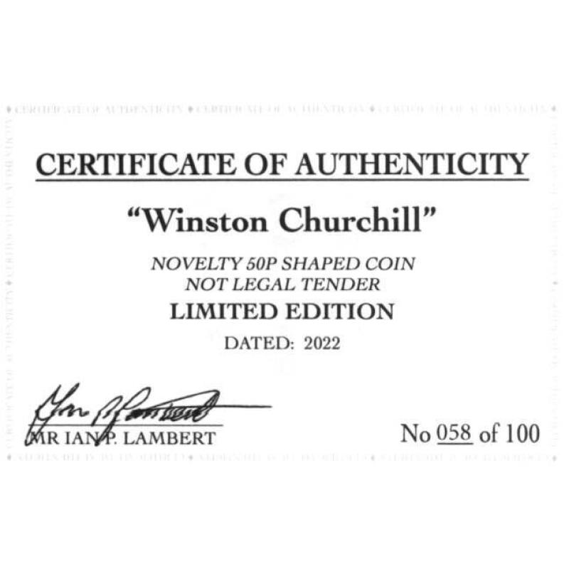 RARE ORIGINAL WINSTON CHURCHILL 2022 WITH COA OF 100