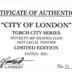 RARE ORIGINAL CITY OF LONDON, TGBCH CITY SERIES WITH COA OF 1000