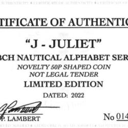 RARE ORIGINAL J-JULIET NAUTICAL ALPHABET SERIES WITH COA OF 100