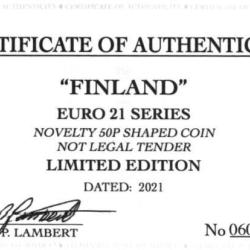 RARE ORIGINAL FINLAND EURO 2021 SERIES WITH COA OF 100