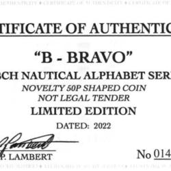 RARE ORIGINAL B-BRAVO NAUTICAL ALPHABET SERIES WITH COA OF 100