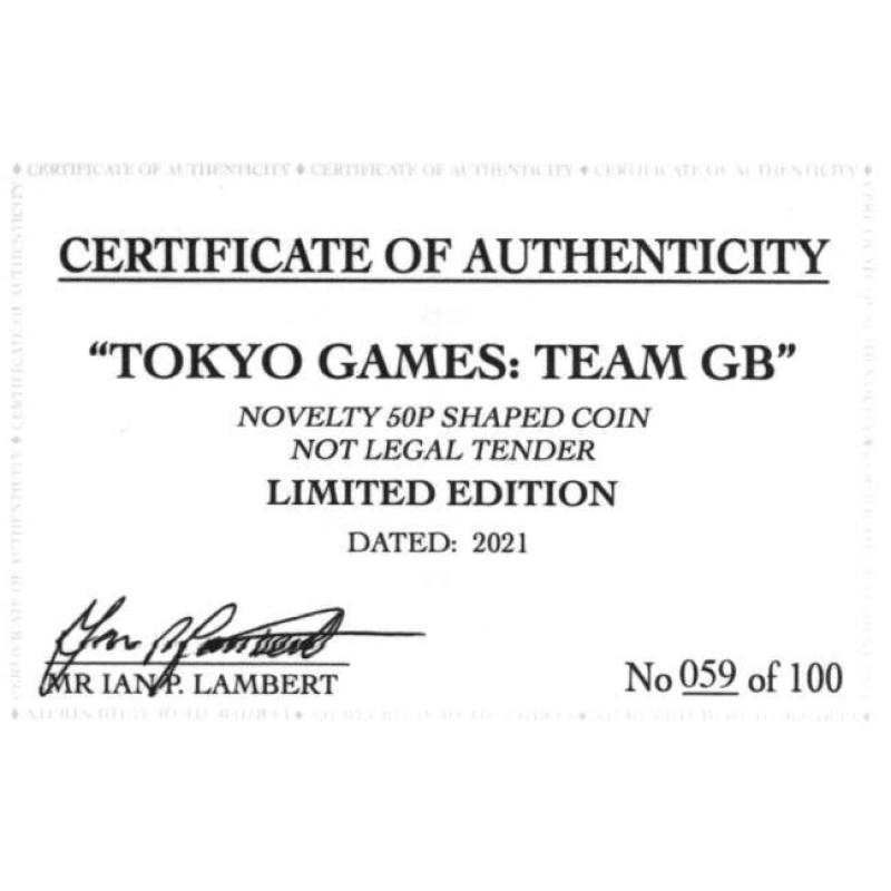 RARE ORIGINAL TOKYO GAMES-TEAM GB WITH COA OF 100 (SOLD OUT AT TGBCH)