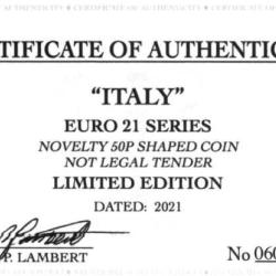 RARE ORIGINAL ITALY EURO 2021 SERIES WITH COA OF 100