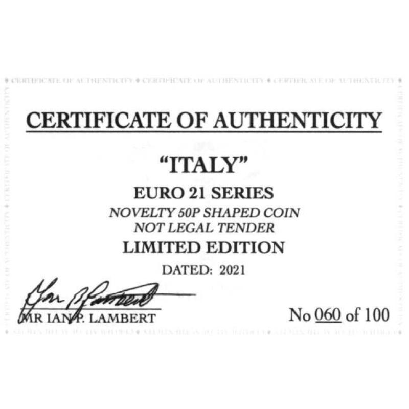 RARE ORIGINAL ITALY EURO 2021 SERIES WITH COA OF 100